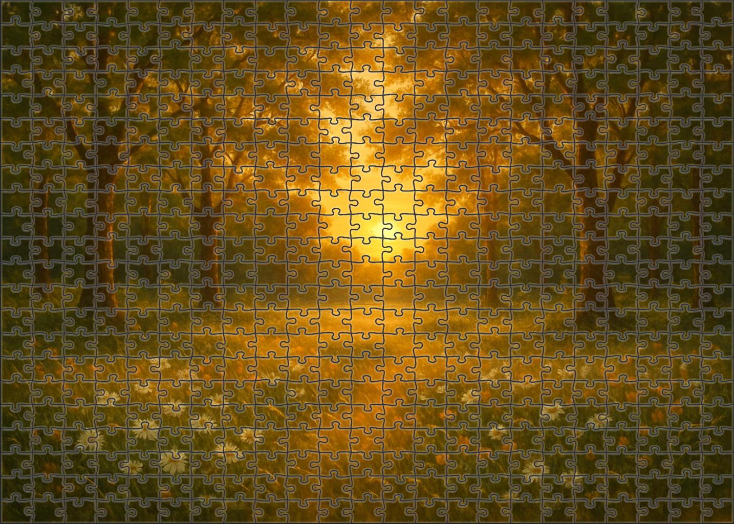 Golden Twilight Glade Large Format Puzzle