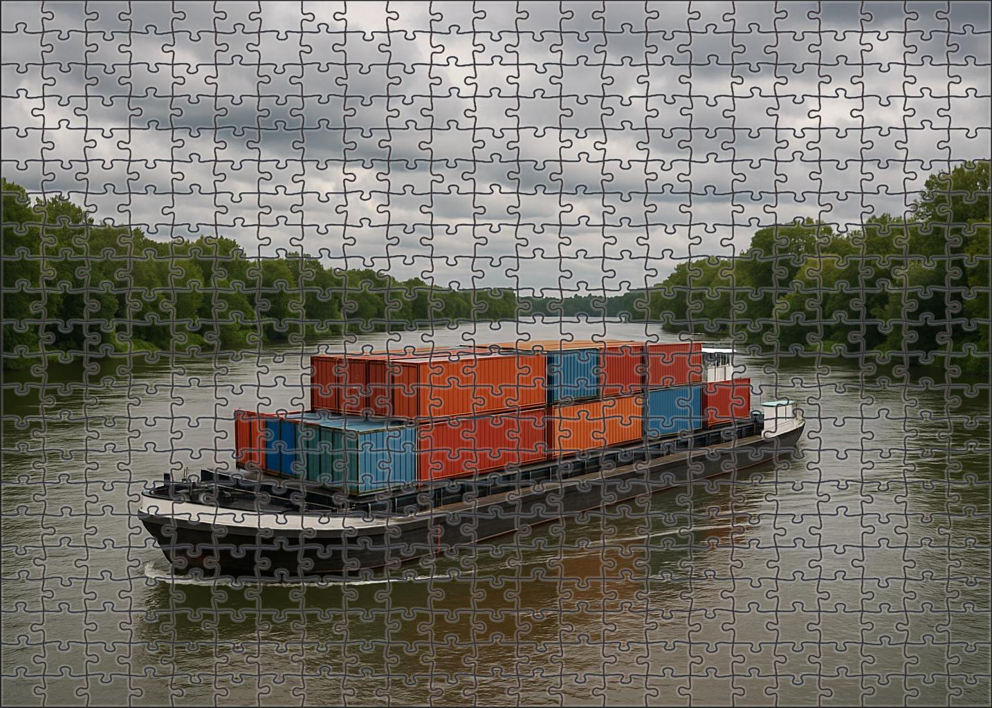 Biofuel-powered River Barge Puzzle For Adults