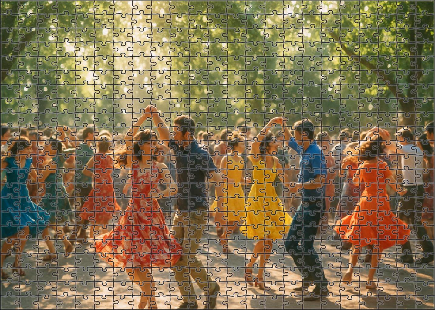 Bal Du Moulin De La Galette Premium Puzzle Pieces