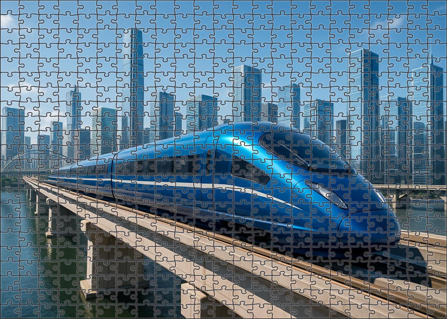 Sapphire Maglev Cruiser Puzzle Fun