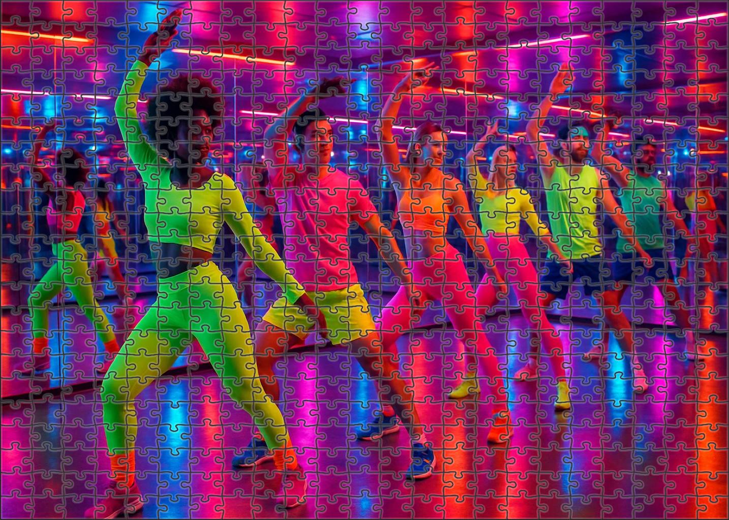 Retro Dance Craze Energetic Choreography Set To Synth-heavy Upbeat Anthems Easy Puzzles
