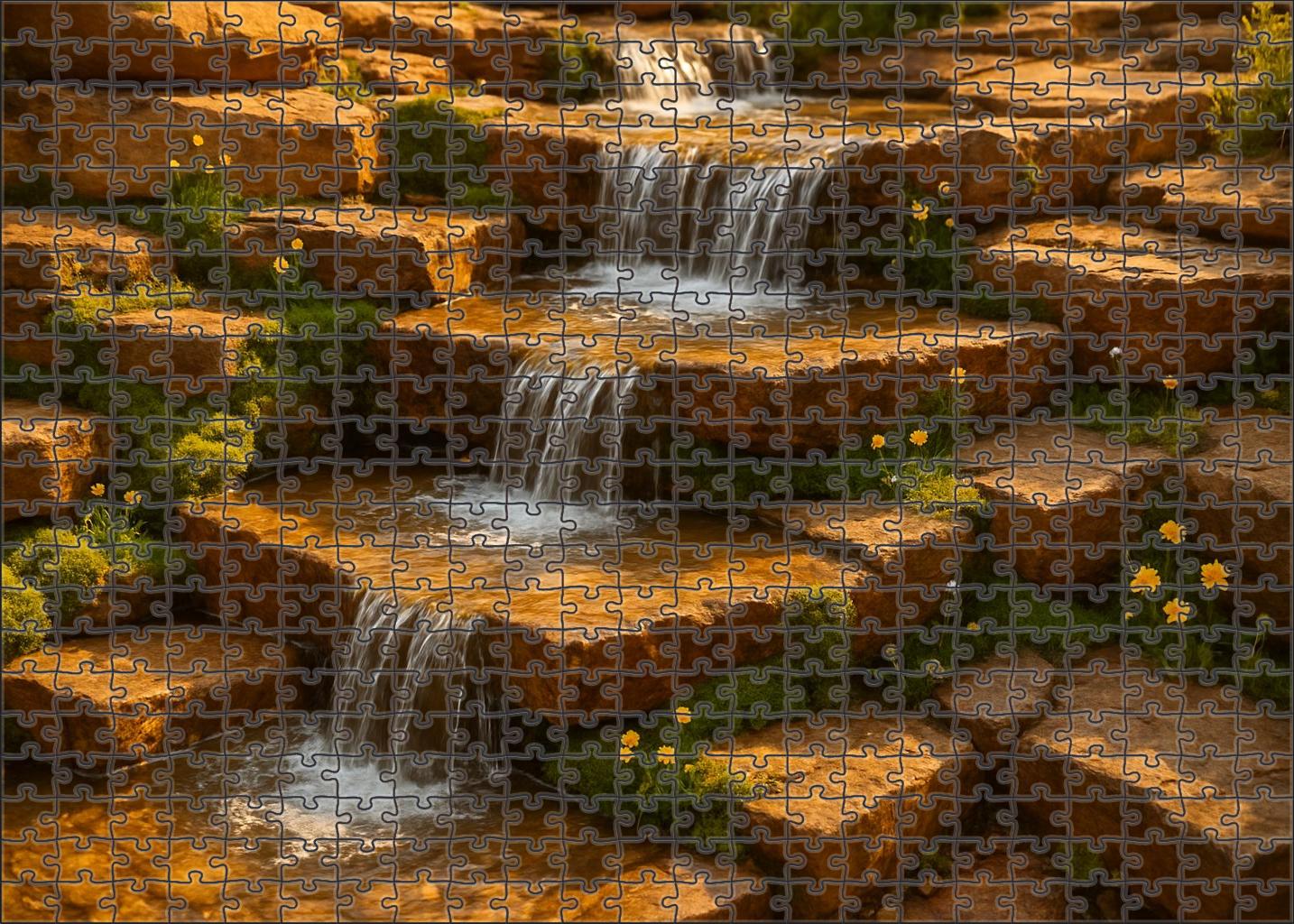 Amberstone Step Cascade Premium Puzzle Pieces