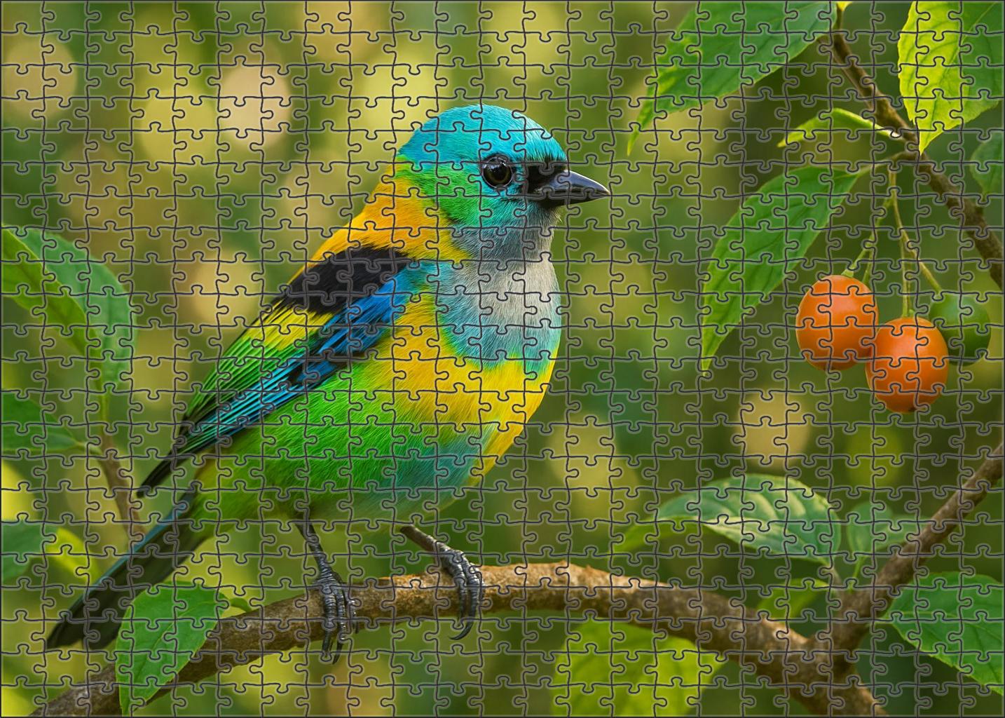 Silver-throated Tanager Forest's Mosaic Easy Puzzles