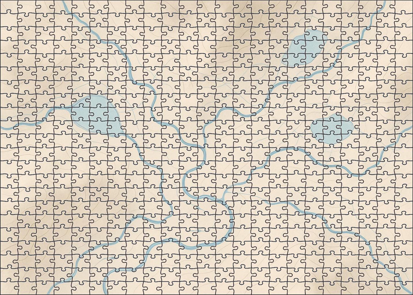 Hydrological Network Overlay 20 Piece Puzzle