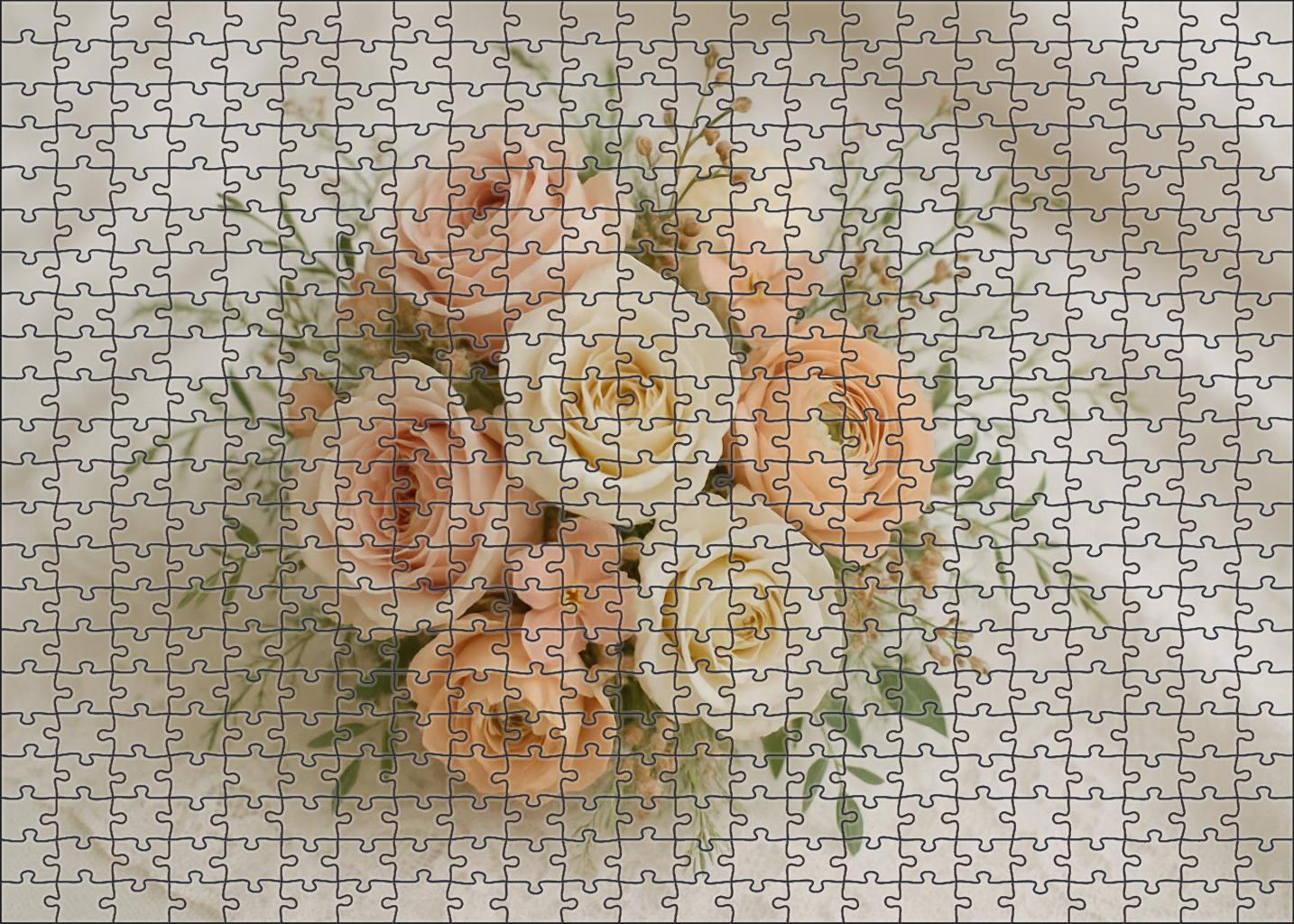 Blush Garden Party Bouquet Puzzle For Adults