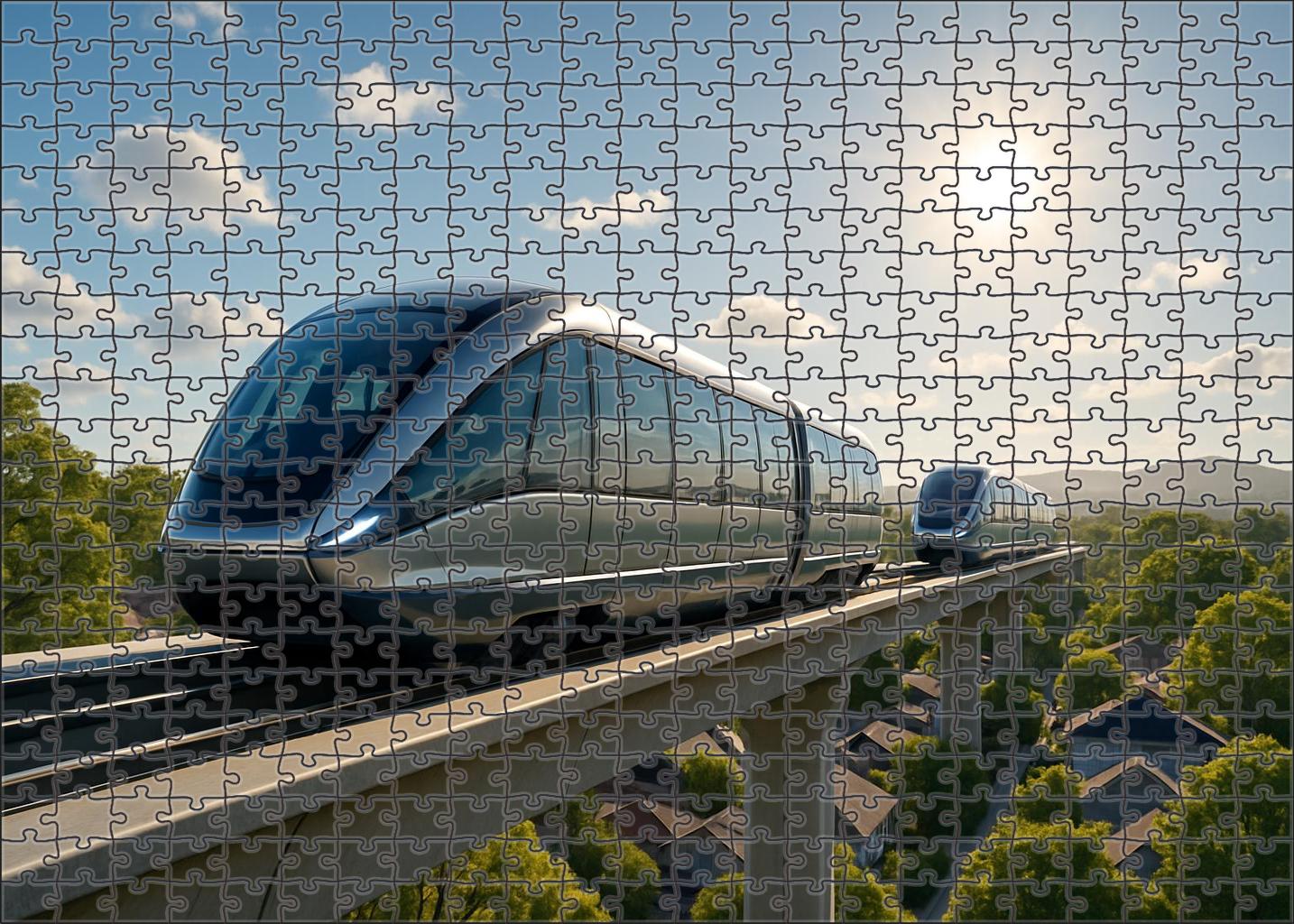 Solar-thermal Powered Monorail 300 Piece Puzzle