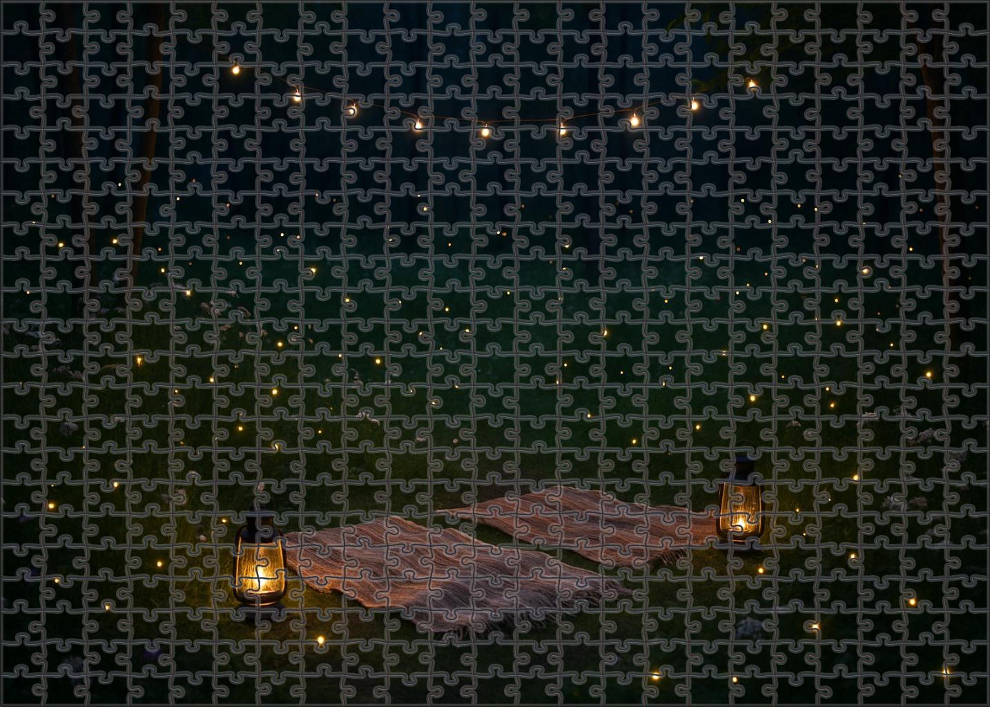 Midsummer Night Fireflies Puzzle Fun
