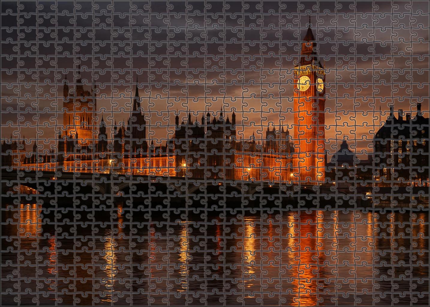 The Palace Of Westminster Located In London England Recognized By 8732 Worldwide As The Heart Of British Parliamentary Democracy 20 Piece Puzzle