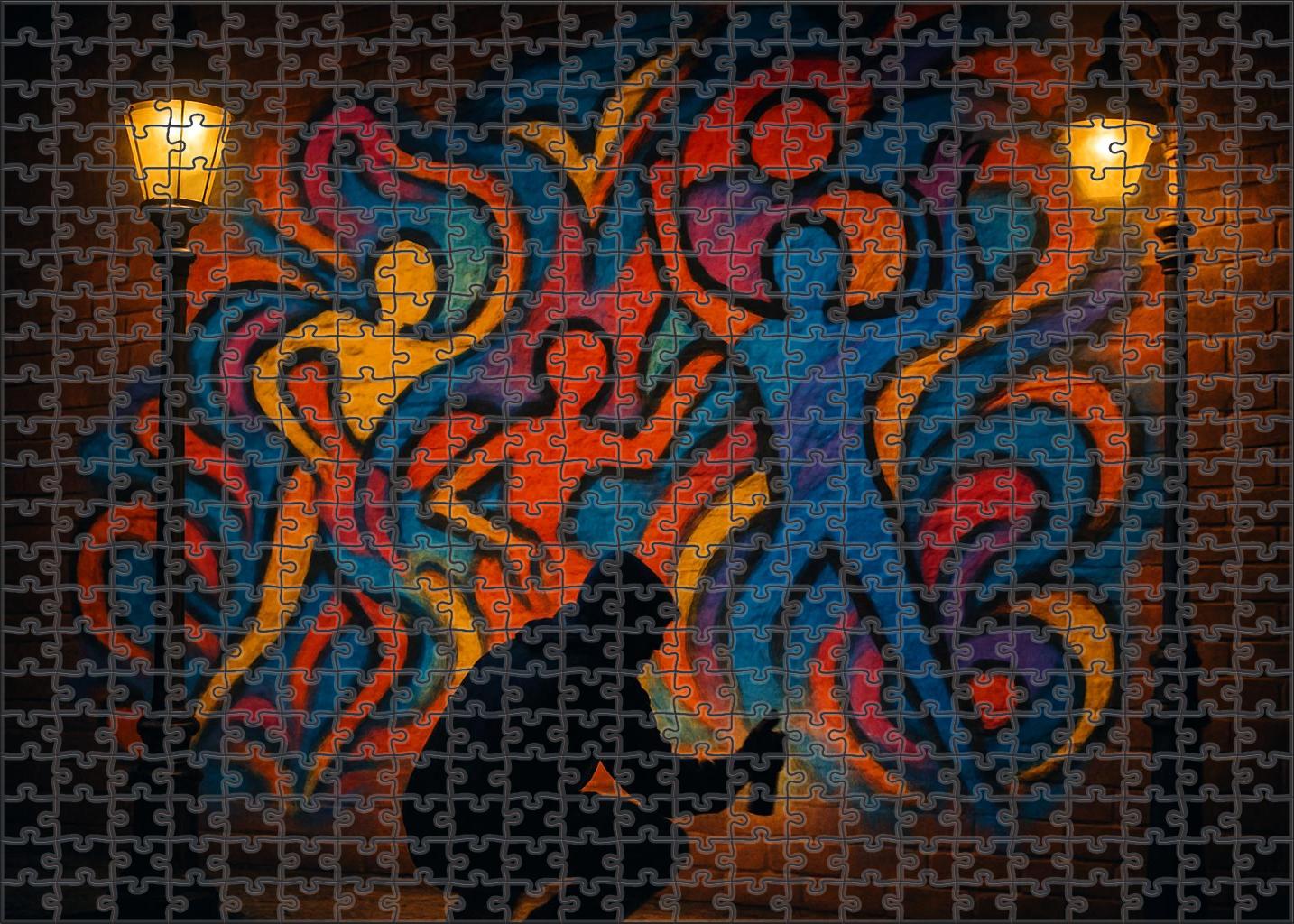 Urban Street Art Rebellion Vivid Graffiti And Underground Beats Puzzle Fun