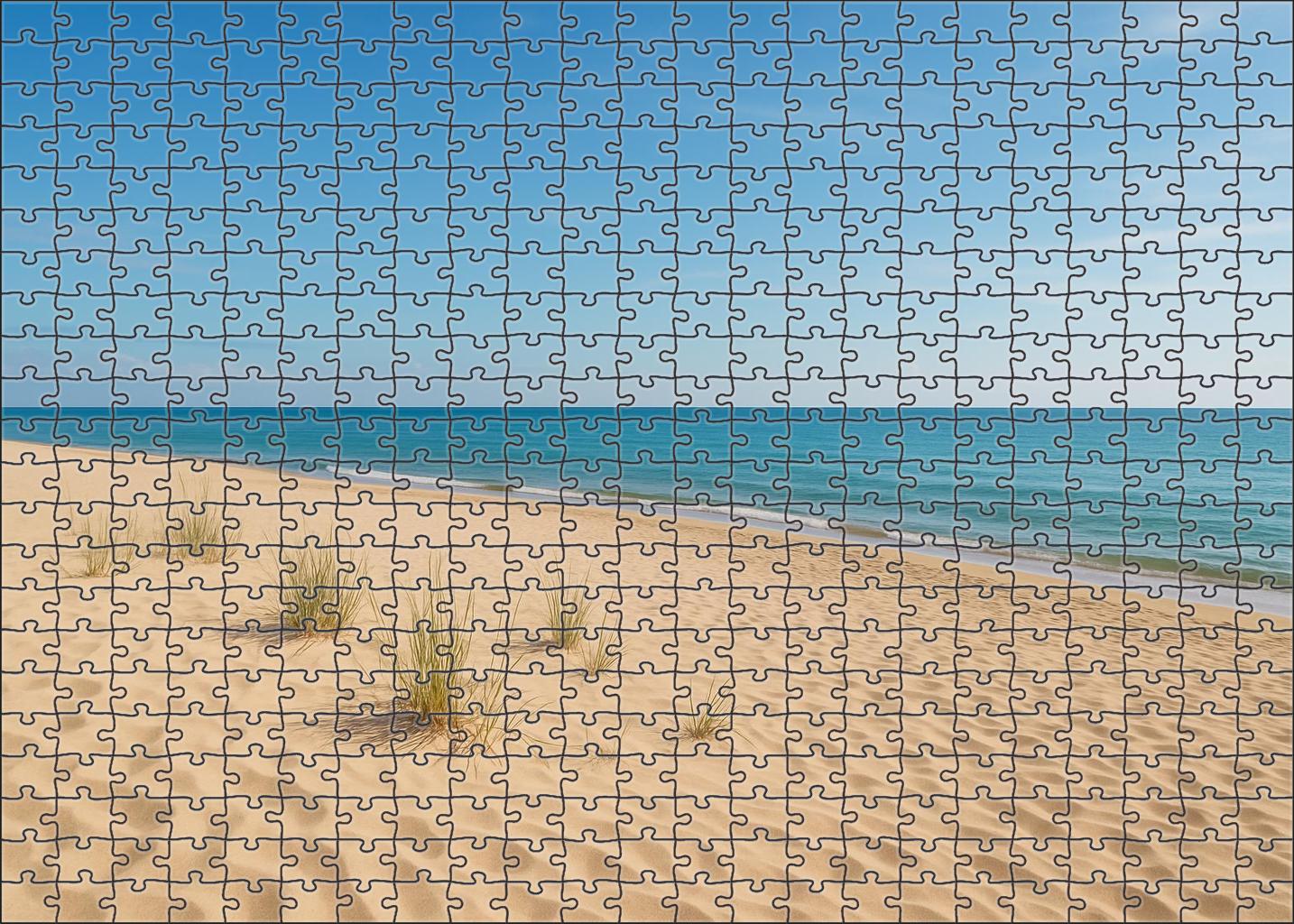 Golden Horizon Beach Wide Sandy Expanse And Calm Seas Easy Puzzles