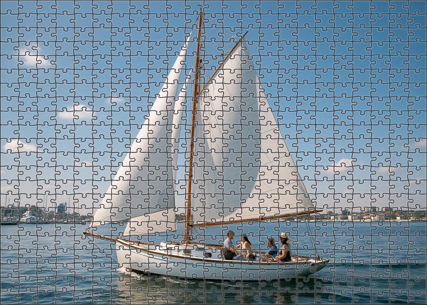 Wind-powered Sailing Taxi Puzzle For Kids