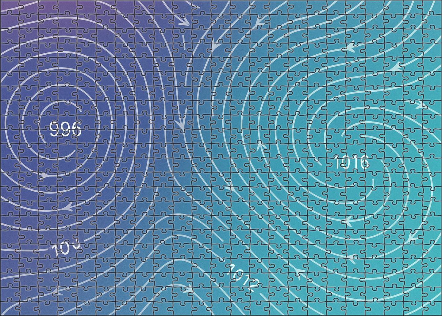 Atmospheric Pressure Isobar Map Mini Puzzle