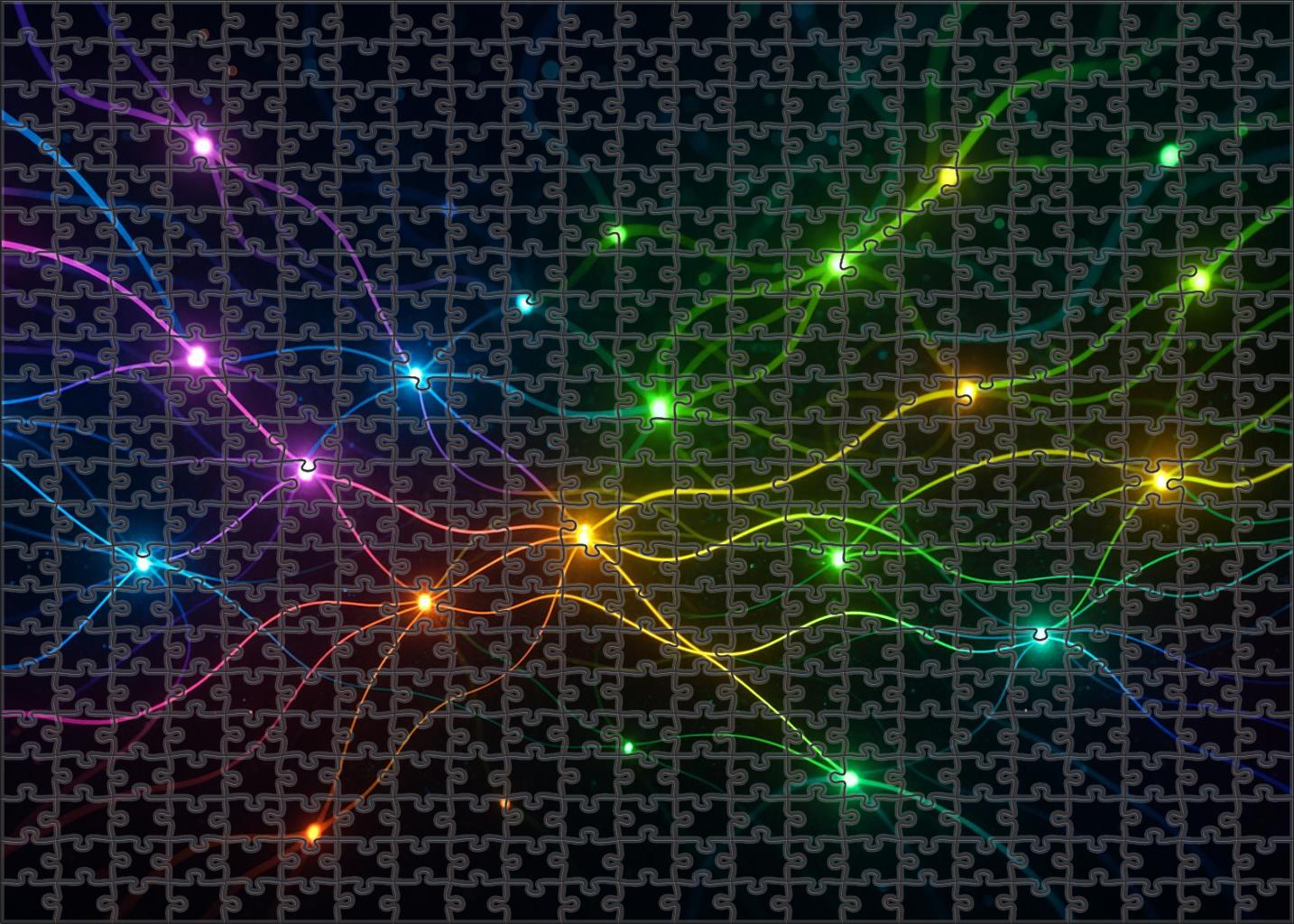 Chromatic Pulse Of Universal Connectivity 500 Piece Puzzle