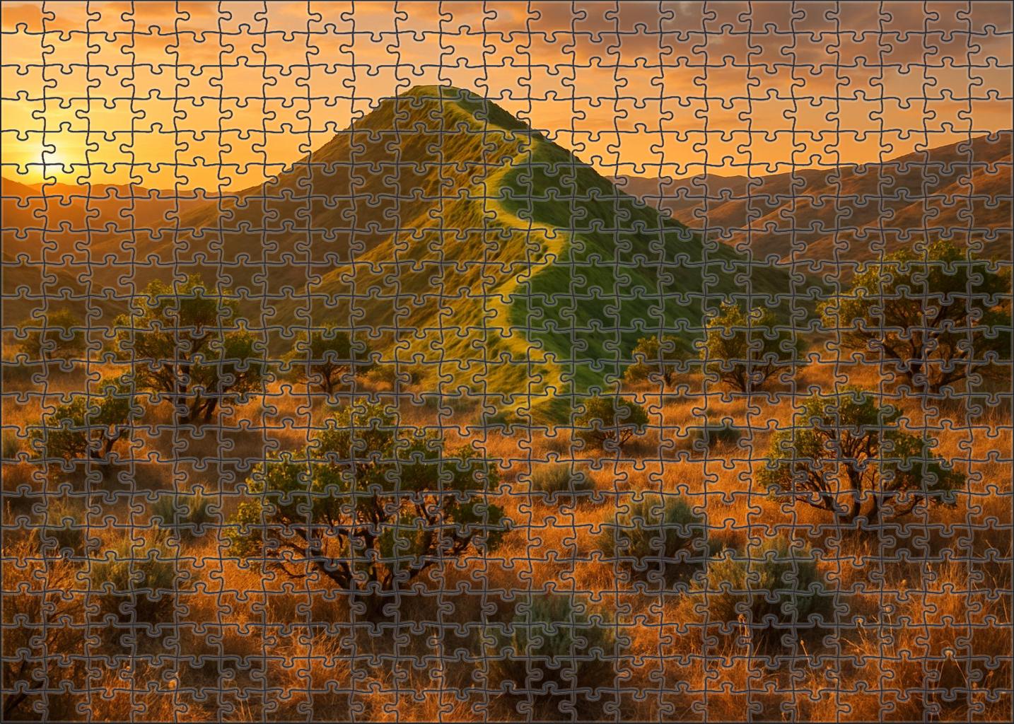 Sunset Serpentine Ridge Premium Puzzle Pieces