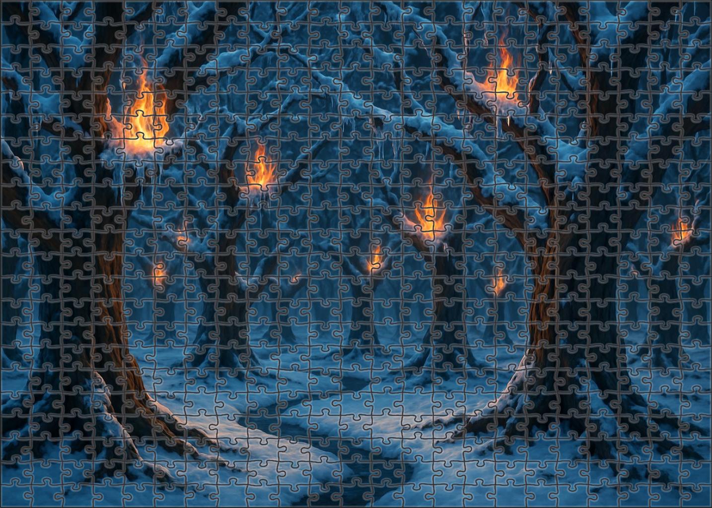 Ironwood Maze Of Frozen Flames 200 Piece Puzzle