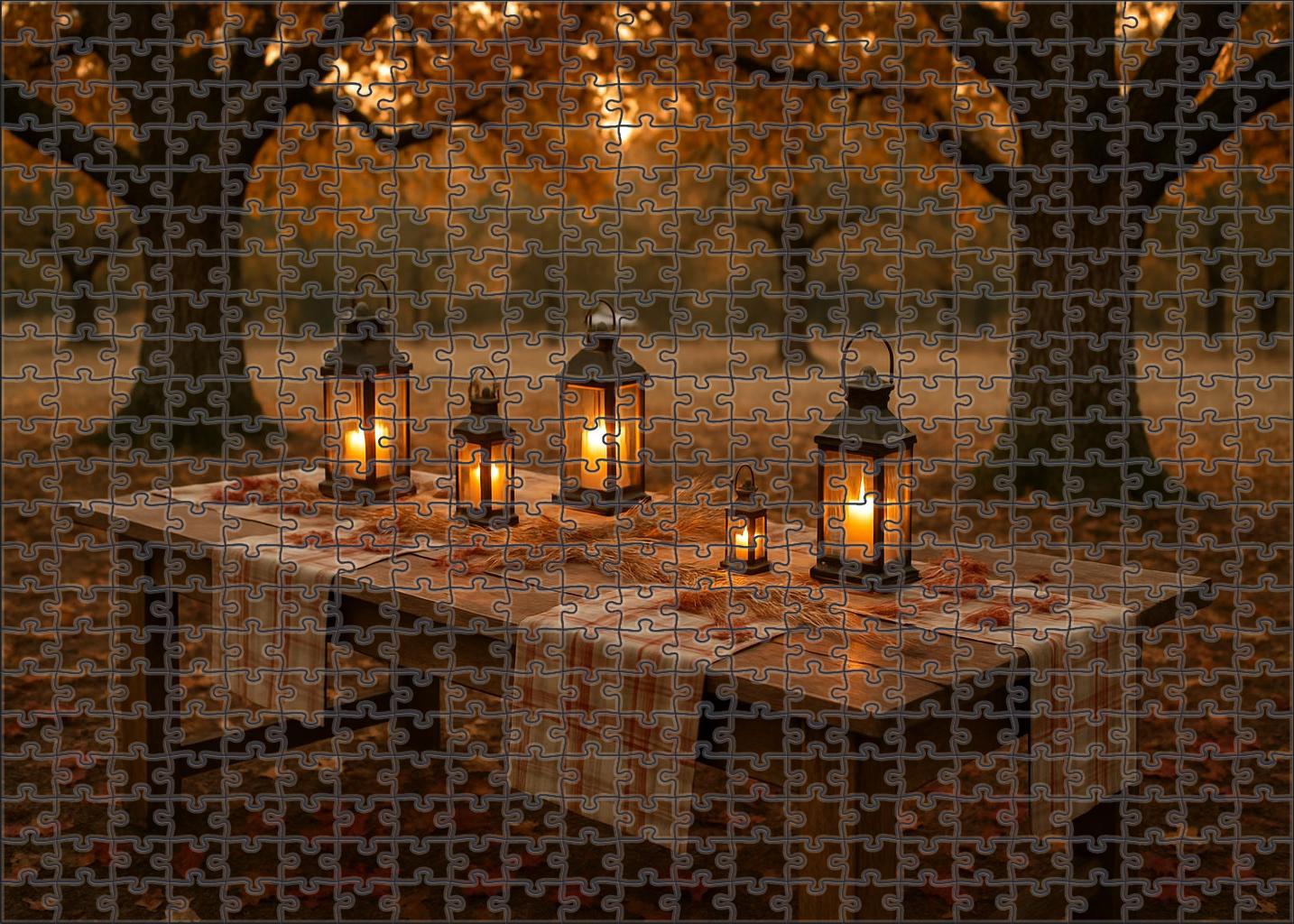 Crimson Autumn Gathering 200 Piece Puzzle