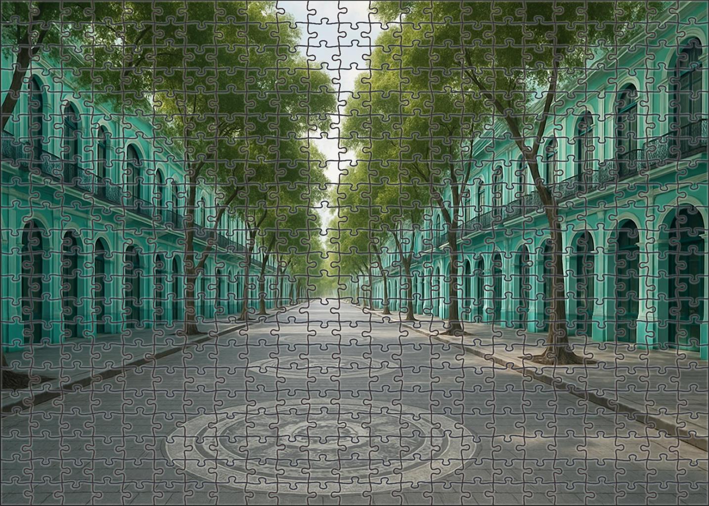 Teal Promenade Family Puzzles