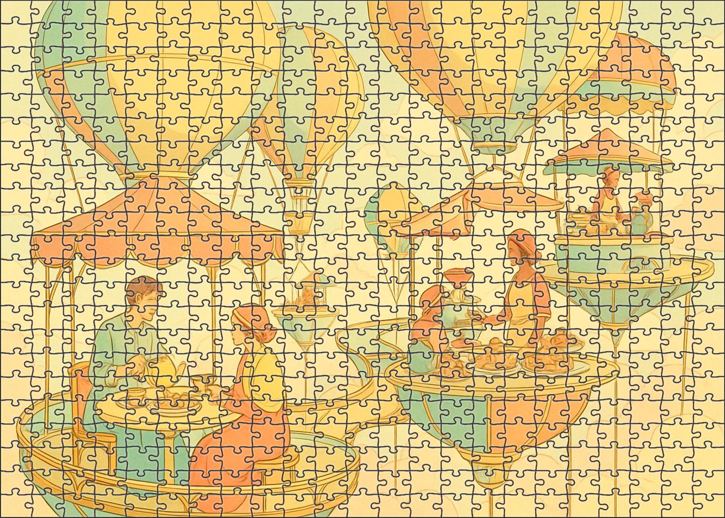 The Tea Time Balloon Market Puzzle Collection