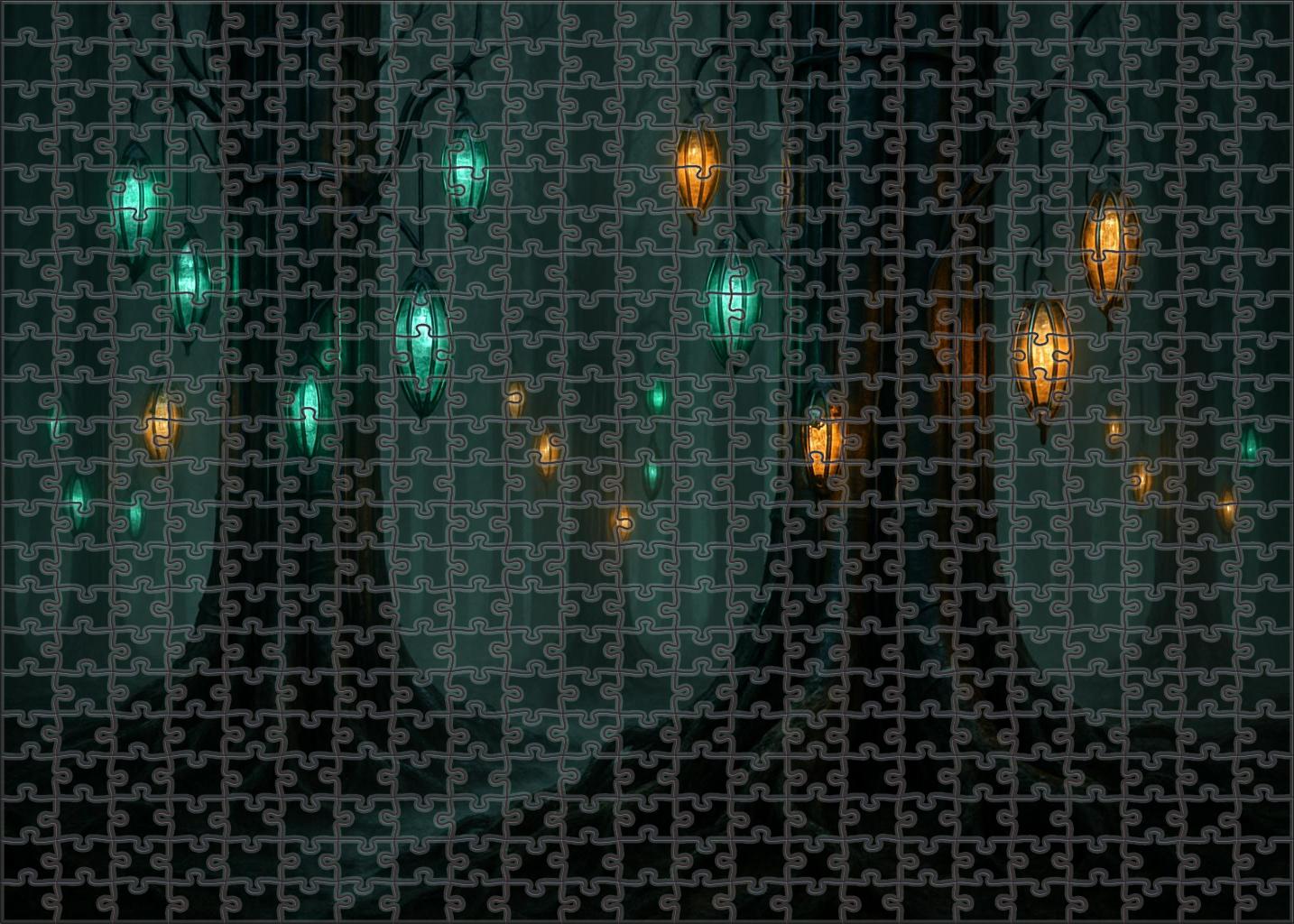 The Whispering Lantern Forest Puzzle For Adults