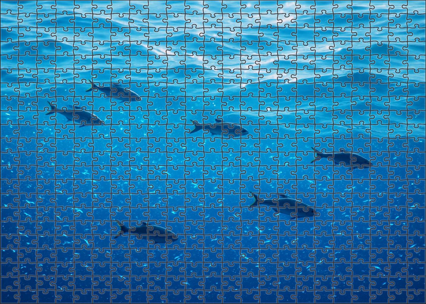 Cerulean Plankton Bloom Custom Jigsaw Puzzle