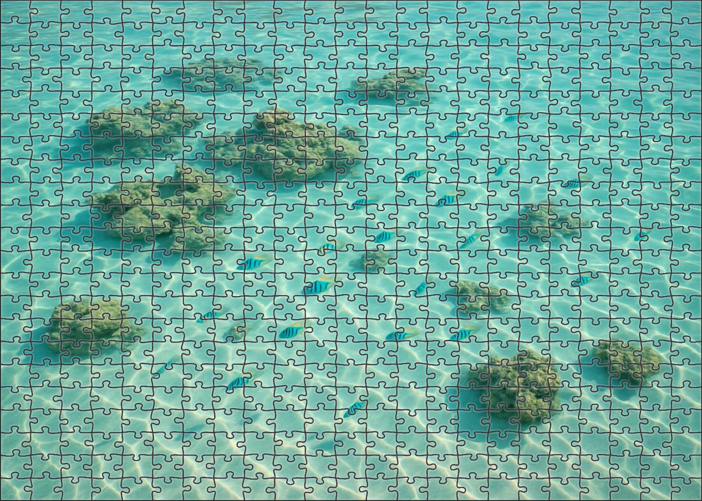 Shimmering Lagoon Crest Calm Warm Waters Embraced By Sandy Reefs 200 Piece Puzzle