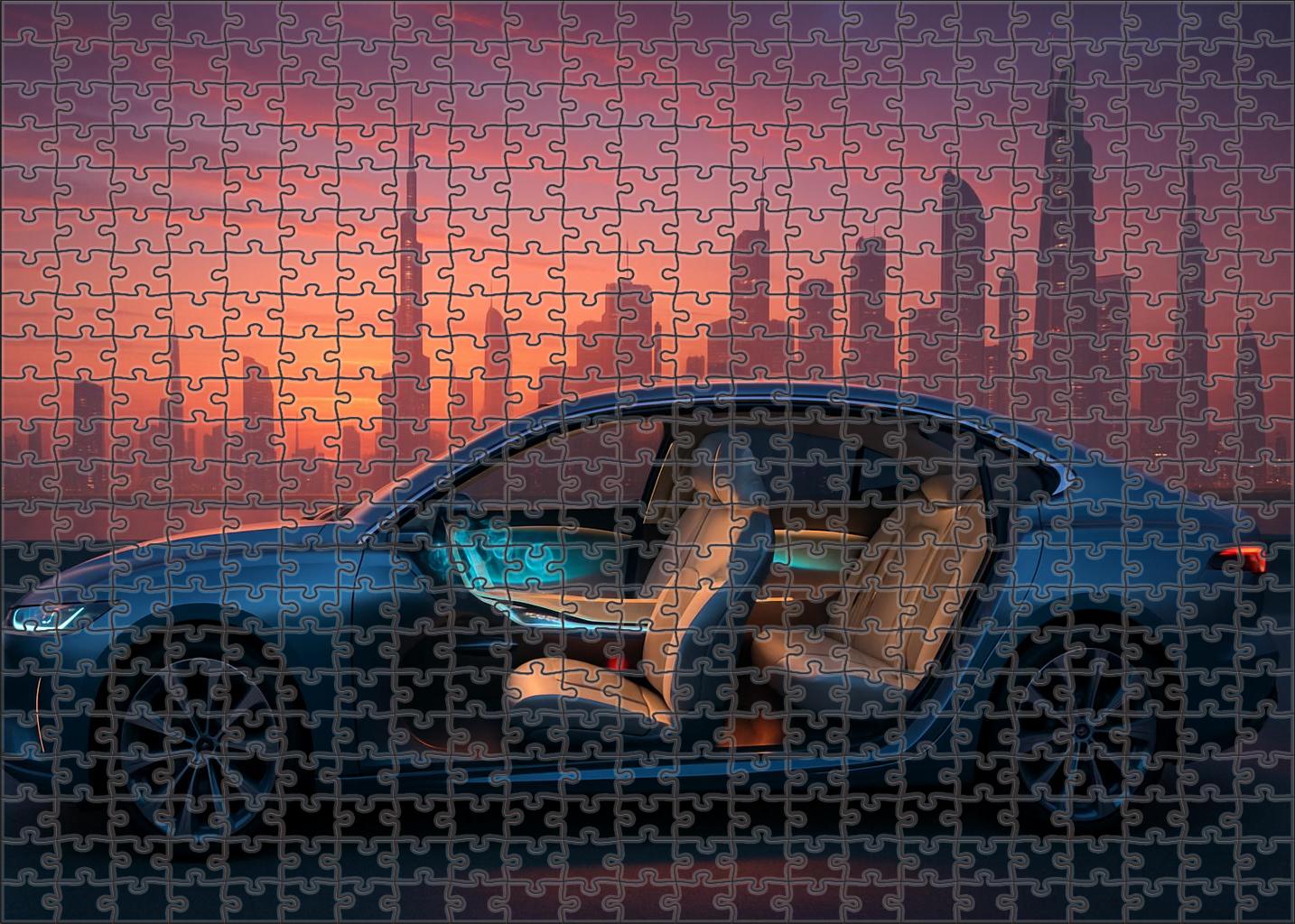 Celestial Mirage Futuristic Hydrogen-powered Sedan With Zero Emissions Large Format Puzzle