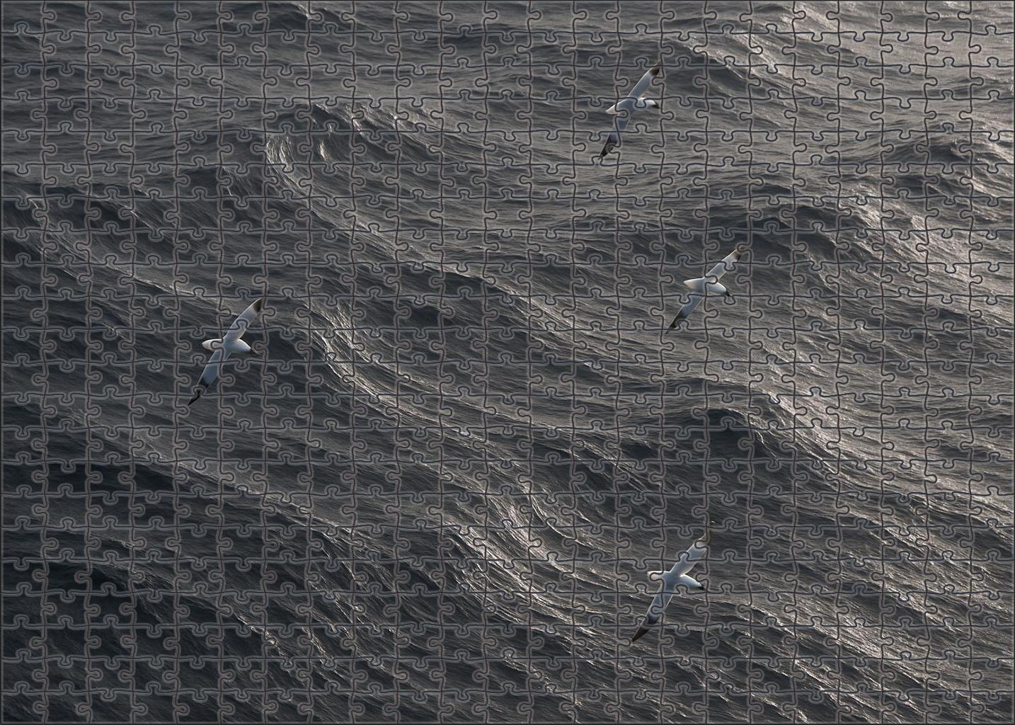 Silver Surface Current Ribbons 500 Piece Puzzle