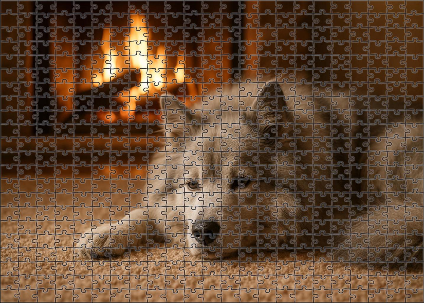 Cloud Veil Fluffy Pale Silver Companion With Soft Gaze 200 Piece Puzzle