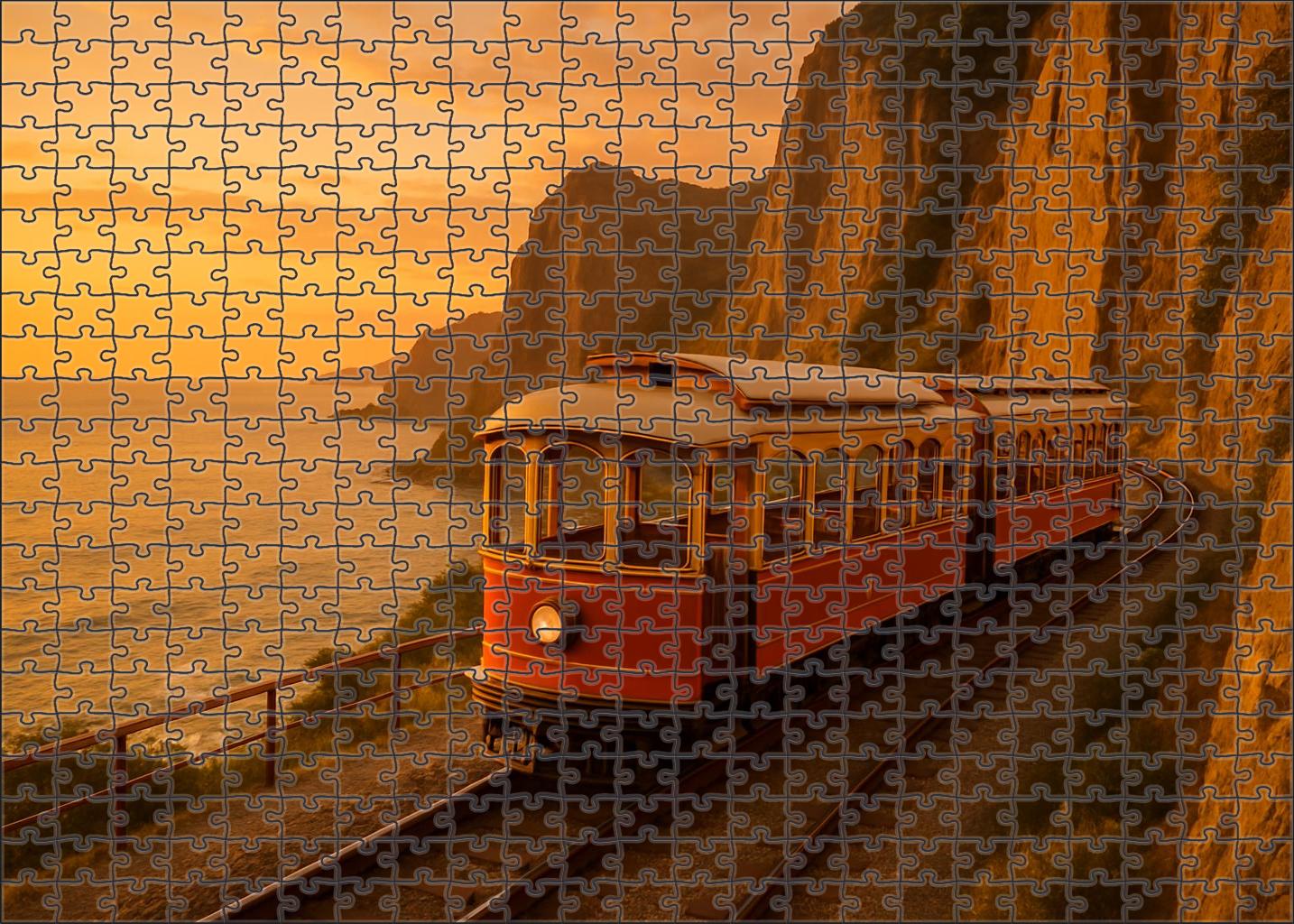 Sunset Cliffside Tourer Puzzle Fun
