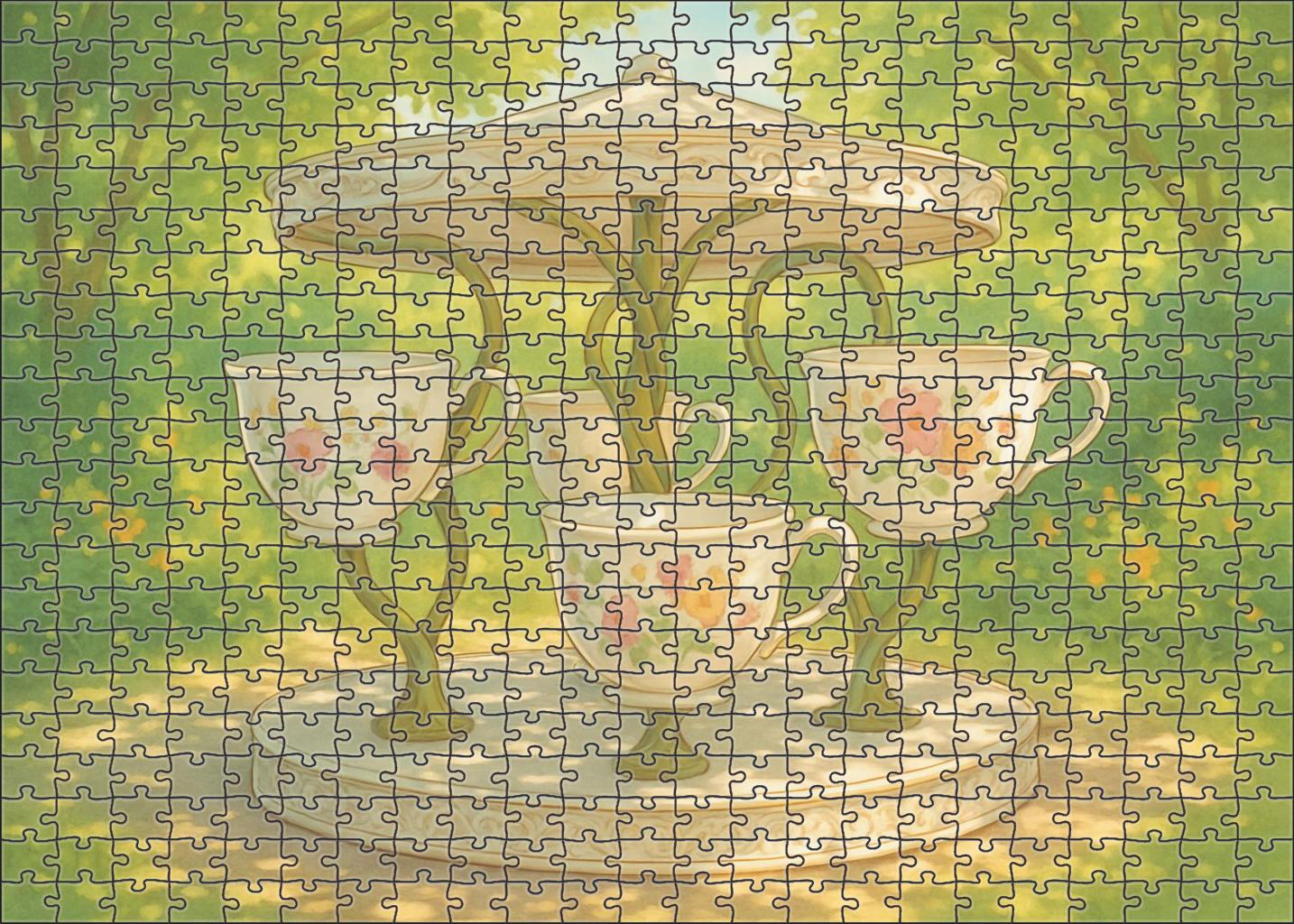 The Teacup Carousel Custom Jigsaw Puzzle