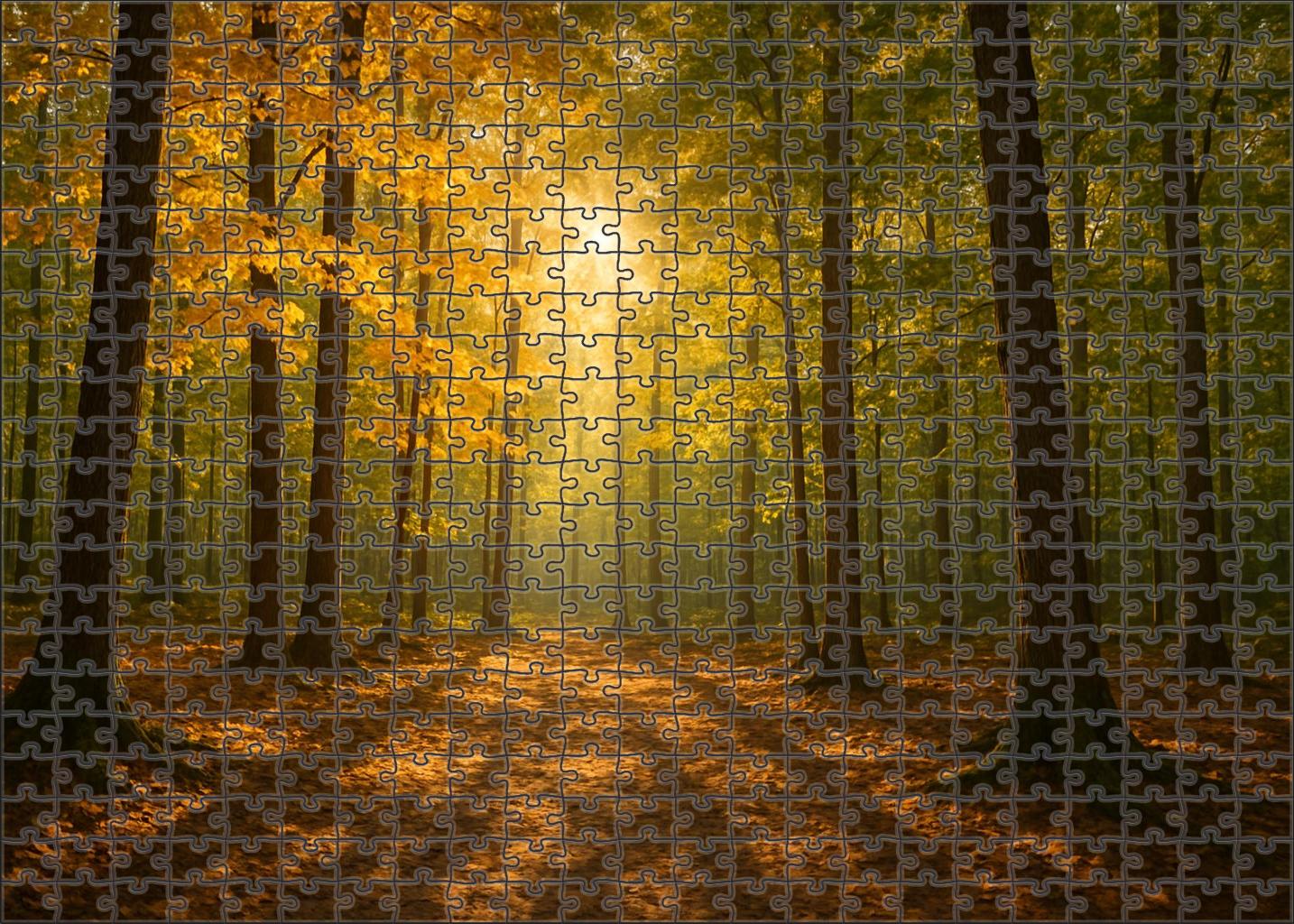 Golden Hour Forest Edge 1000 Piece Puzzle