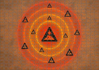 Volcanic Activity Risk Zone Map 300 Piece Puzzle