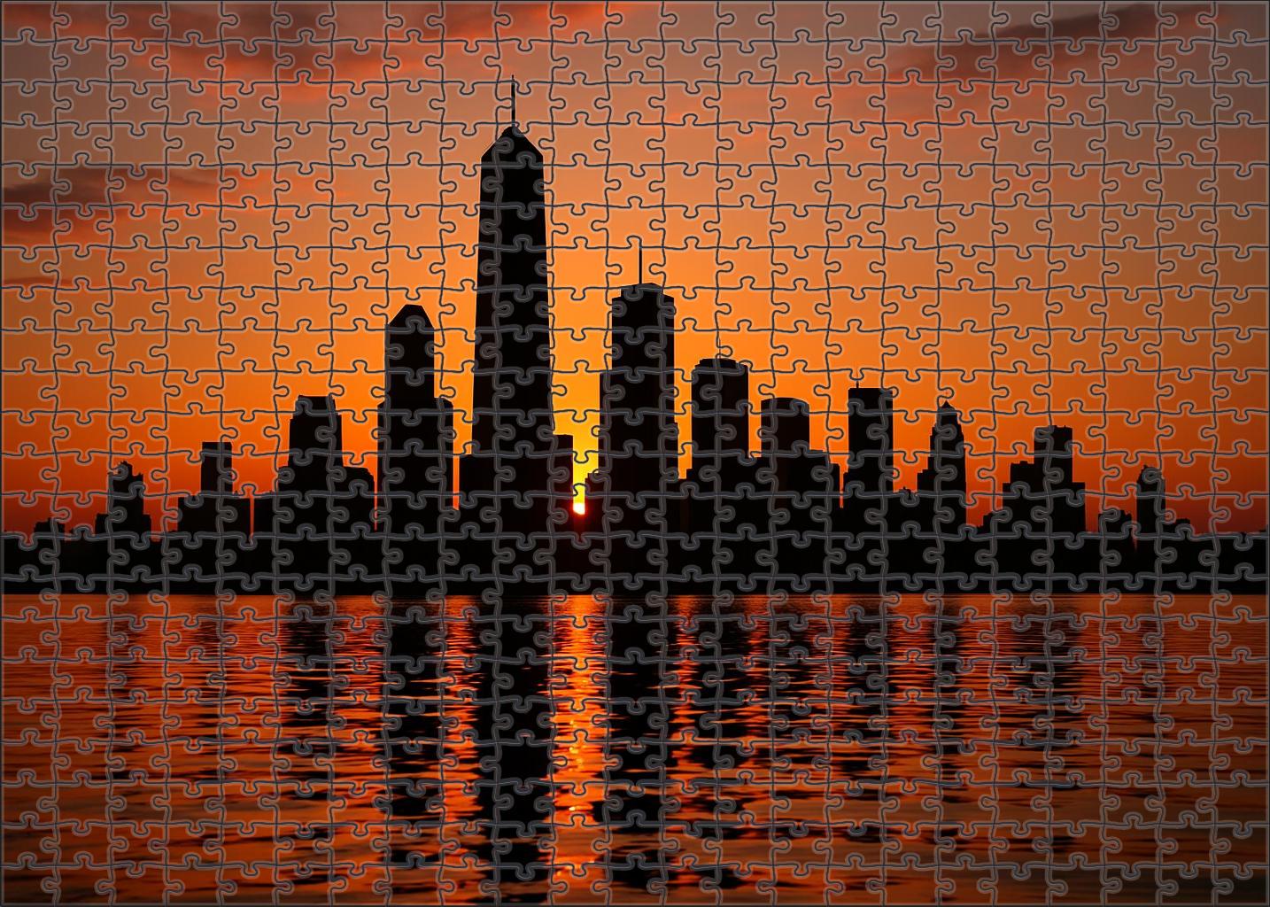 Chicago Loop Skyline Recognized For Its Continuous Waterfront Panorama Puzzle For Adults