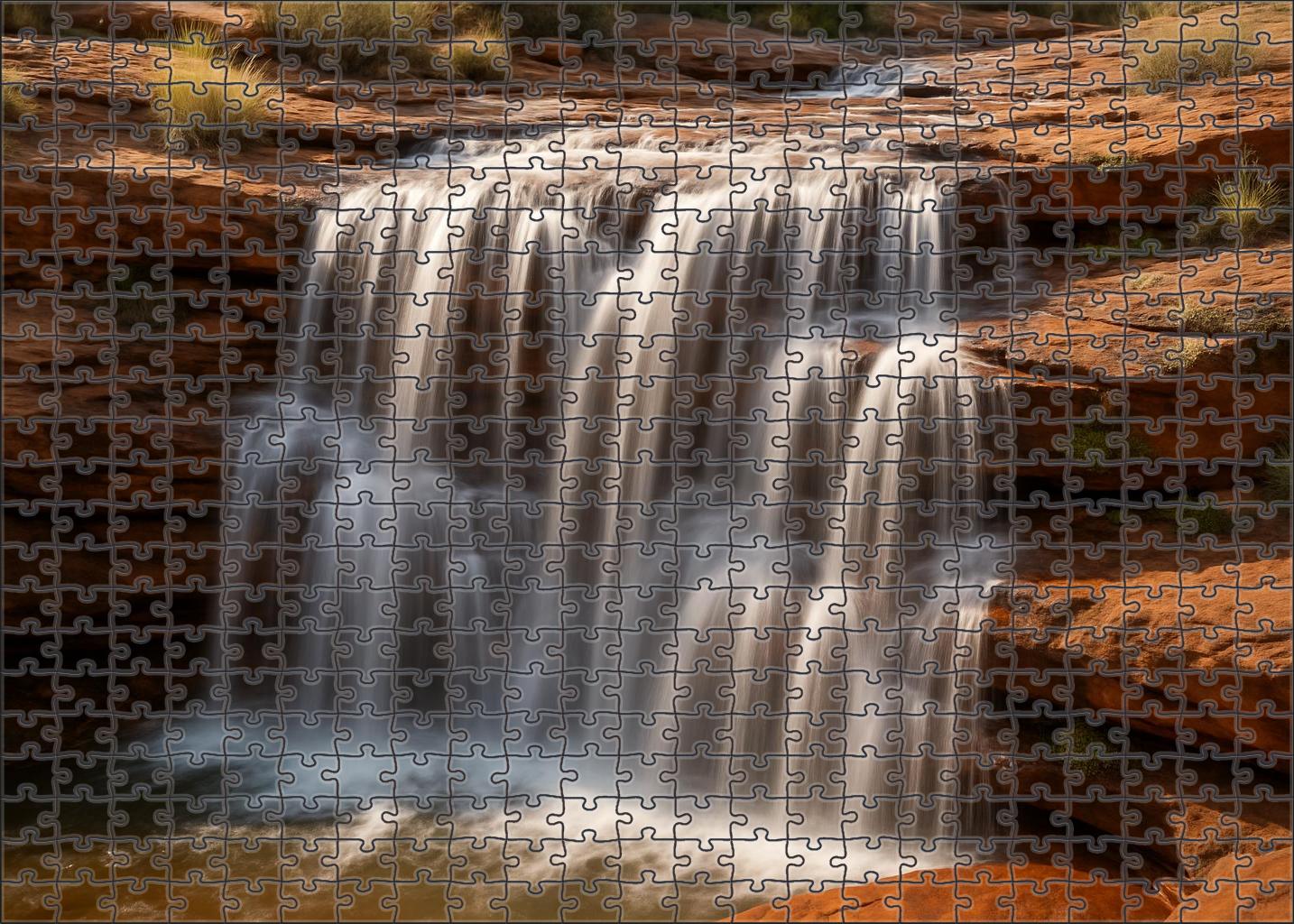 Crimson Stone Spill Custom Jigsaw Puzzle