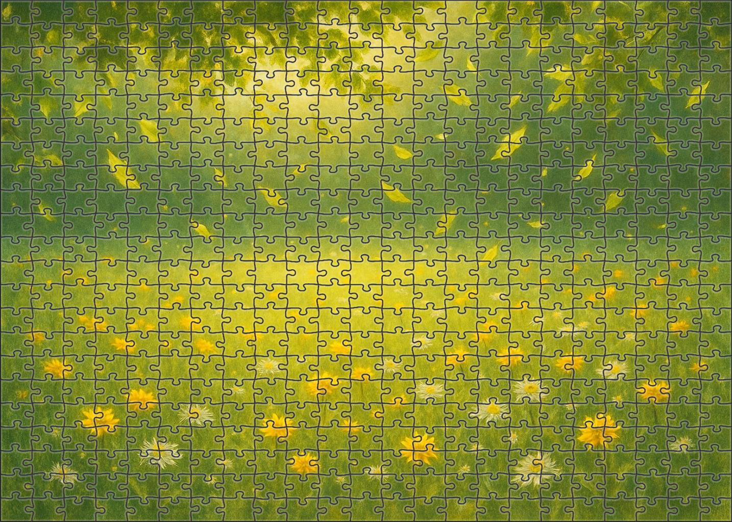 Sun-dappled Aspen Meadow Premium Puzzle Pieces