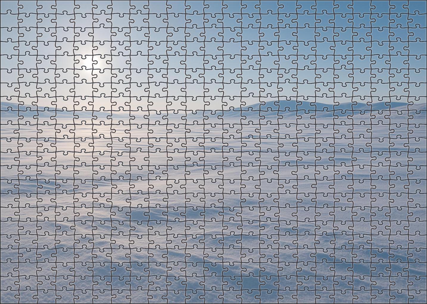 Silent Snowfield Panorama Puzzle Fun