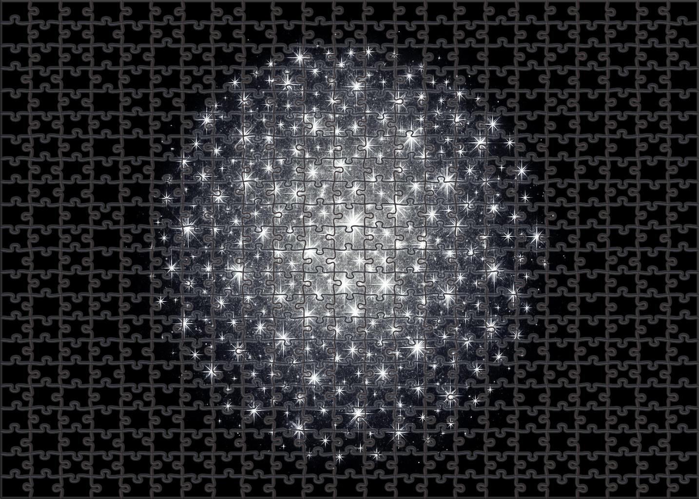 Silvery Star Cluster Glow Easy Puzzles