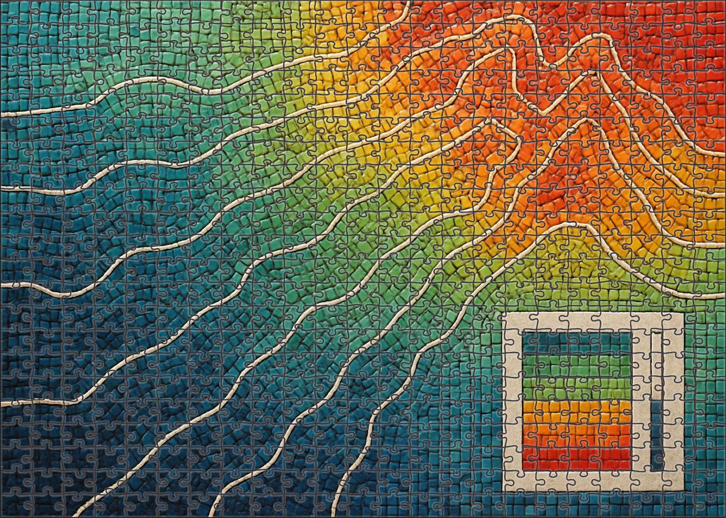 Digital Relief Mosaic 20 Piece Puzzle