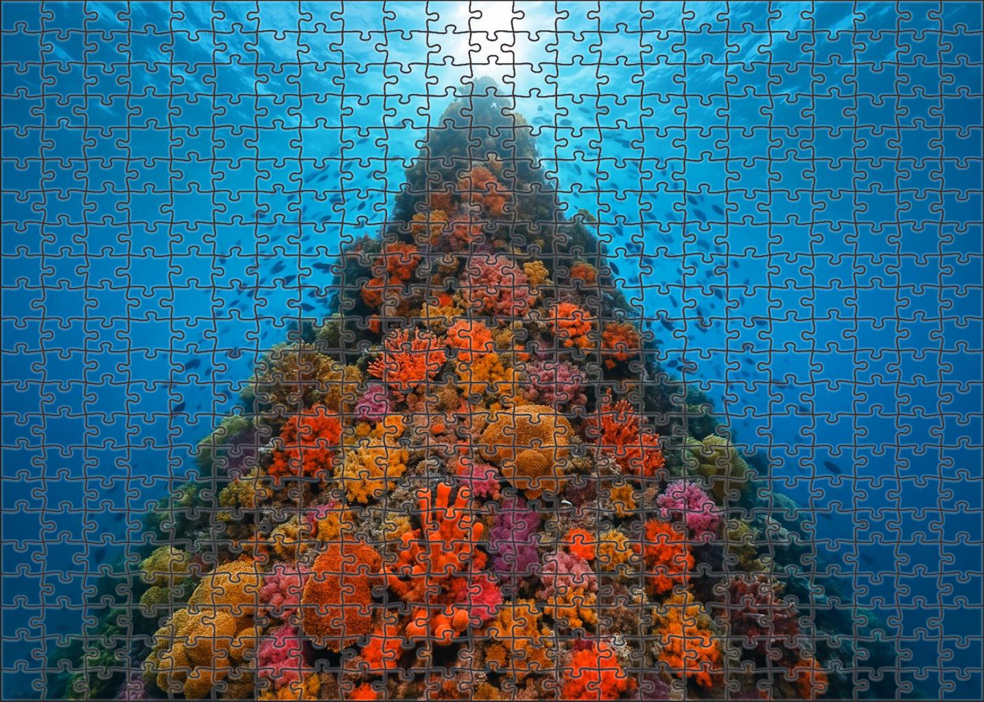 Seamount Summit Gardens Isolated Underwater Volcano Bloom 20 Piece Puzzle