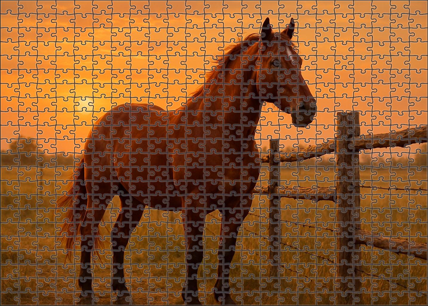 Copper Canyon Rich Chestnut Stock Horse With Steady Presence 50 Piece Puzzle
