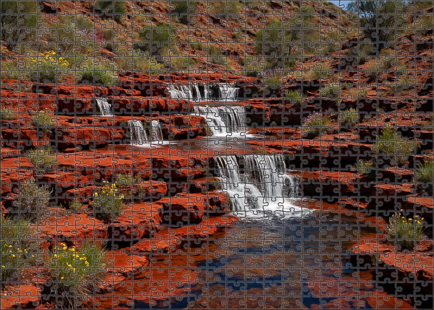 Crimson Cascade Steps Easy Puzzles