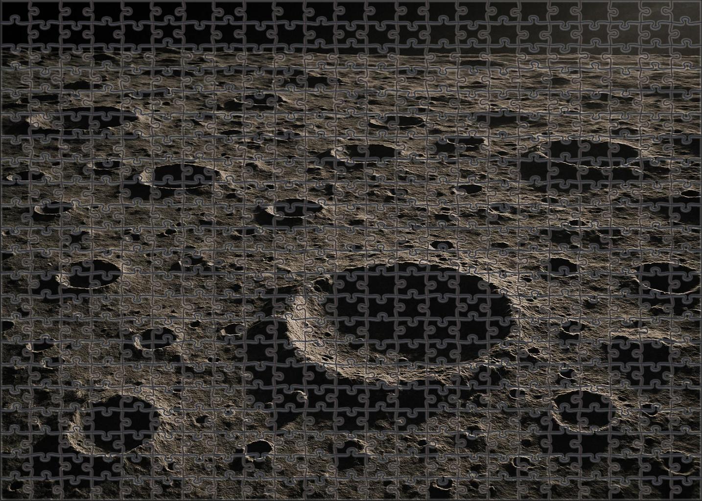 Cratered Moon Plateau Unique Puzzle Design