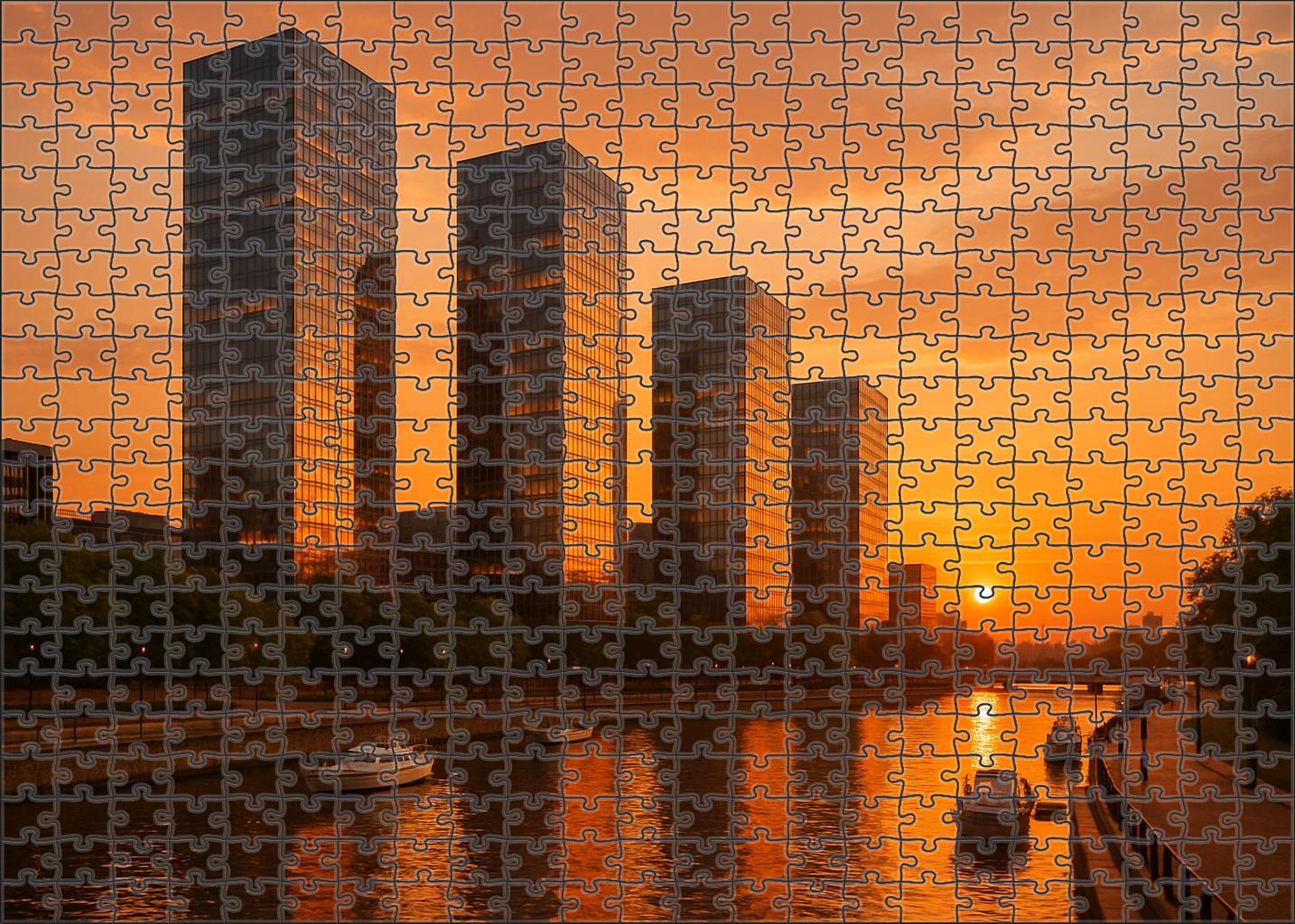 Buenos Aires Puerto Madero Skyline Modern Luxury With Riverfront Glamour 300 Piece Puzzle