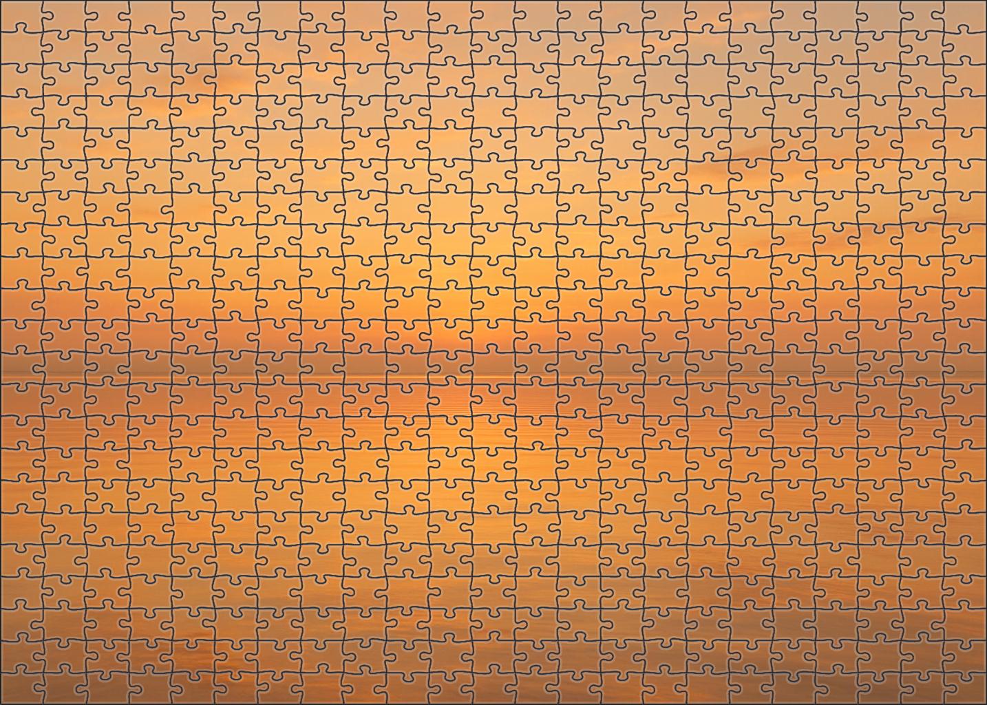 Radiant Apricot Lagoon Family Puzzles