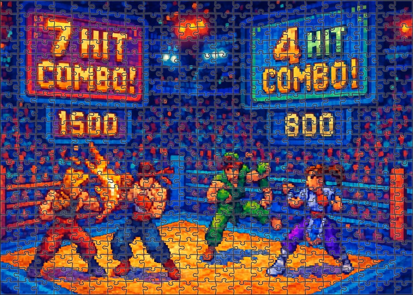 Arcade Fighter Tournament Competitive Pixel Combat And Retro Glory 50 Piece Puzzle