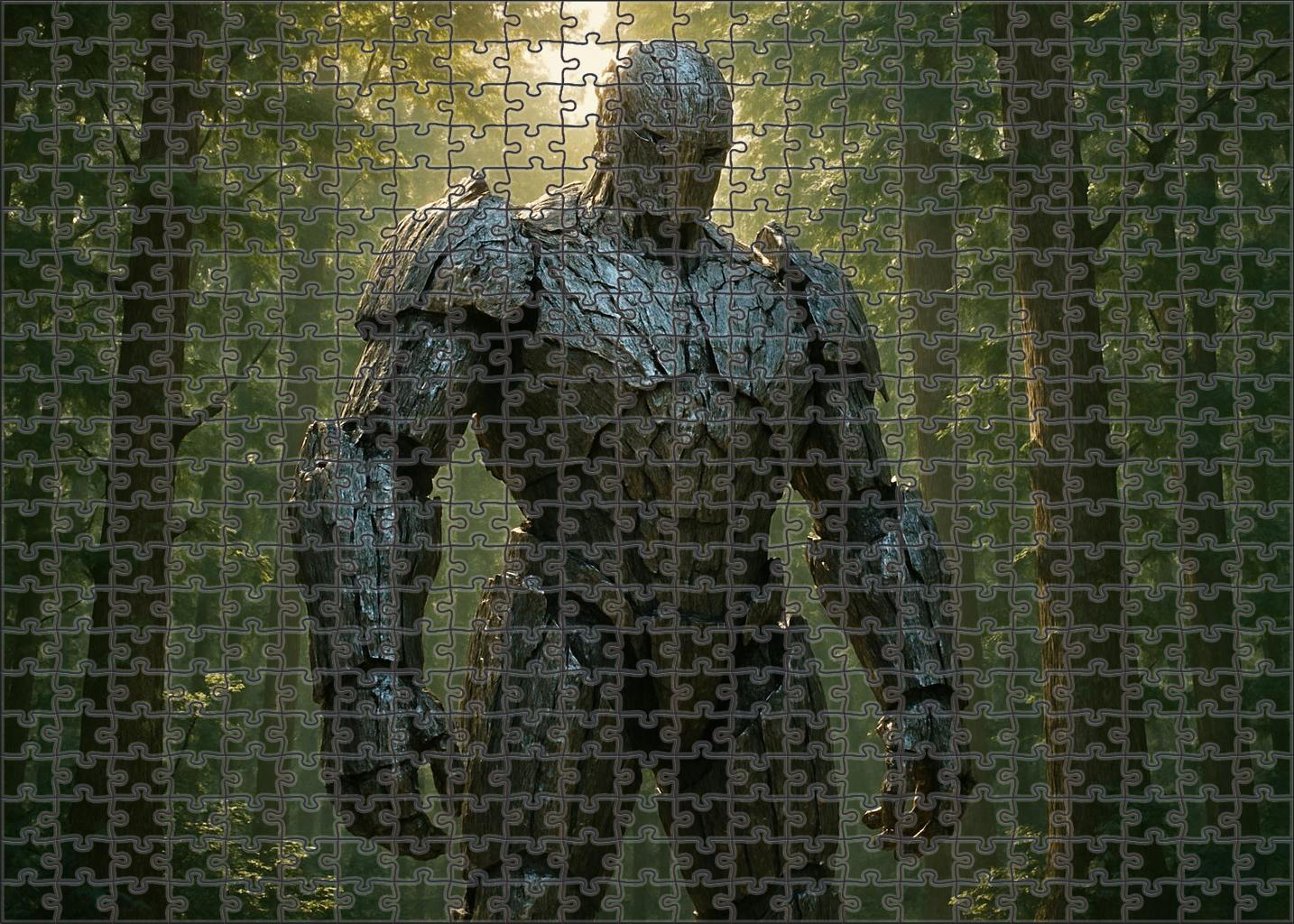 Ironbark Colossus Towering Forest Guardian With Living Metal Skin Large Format Puzzle