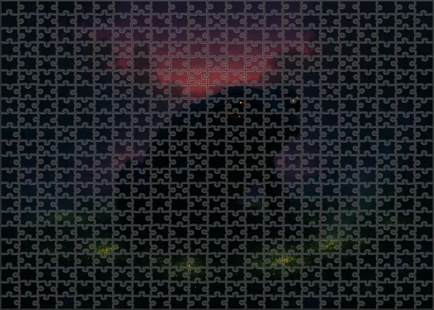 Glitterfen Lurker Marsh Shadow With Iridescent Eyes Easy Puzzles