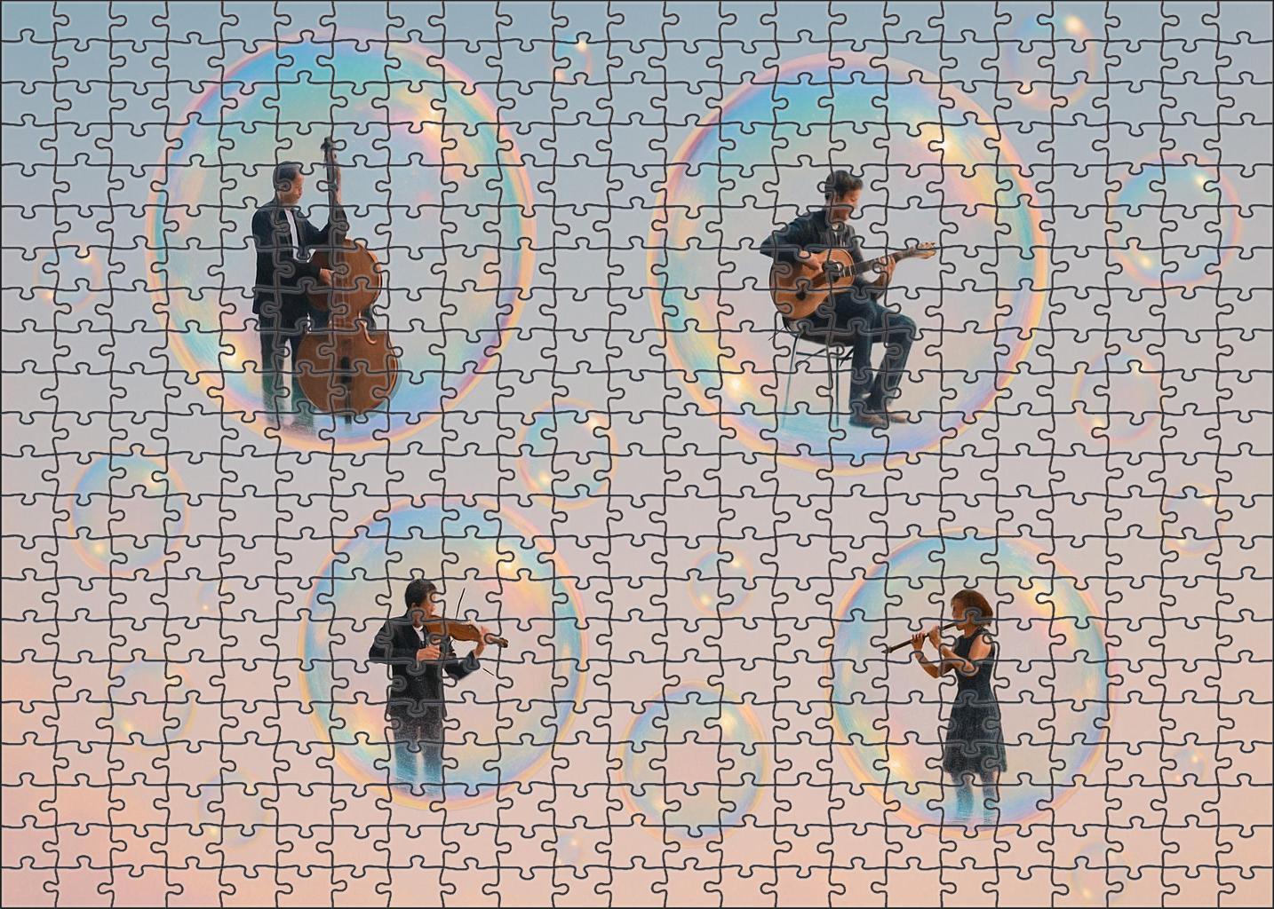 The Floating Bubble Orchestra Premium Puzzle Pieces
