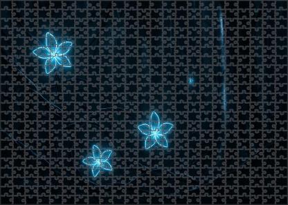 Mechanical Jungle Steel Vines And Glowing Blooms Entwined In Night Unique Puzzle Design