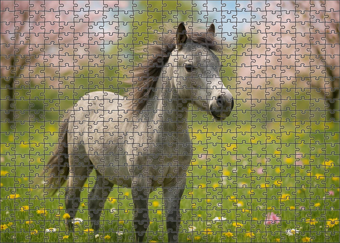 Crystal Willow Pony Petite Dapple Gray Mare With Lively Spirit Custom Jigsaw Puzzle